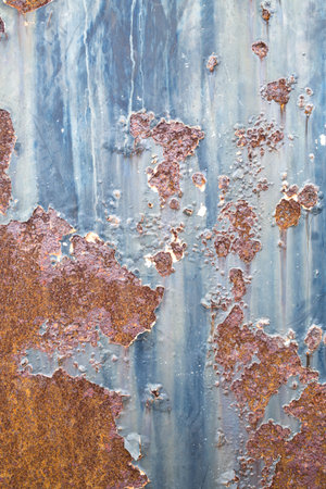 Rusty metal texture with Multicolored background