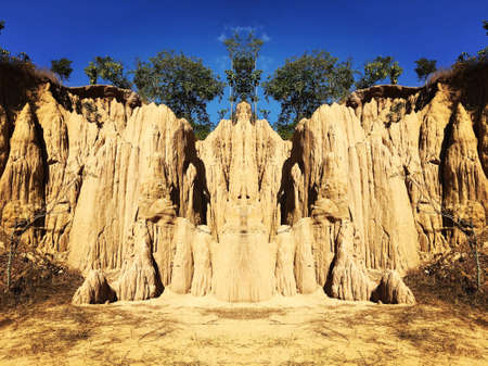 Mountain of pillar soil, Nan province, Thailandの素材