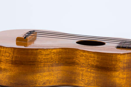 Ukulele guitar isolated on white backgroundの写真素材