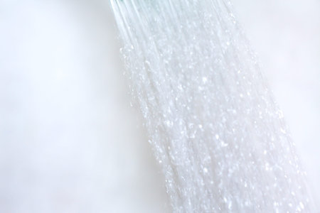 Blurred flowing and  splashing water, Abstract texture background, Close up & Macro shot, Healthcare...