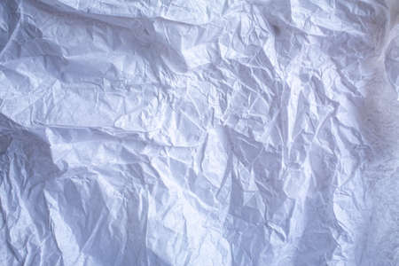 White colour and Grey colour crumpled paper texture, Abstract background, Gradient tone, Close up shotの写真素材