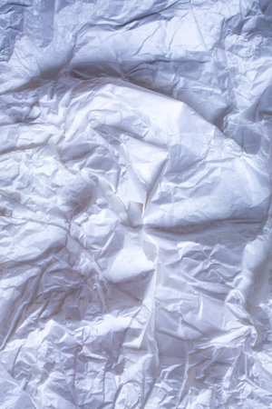White colour and Grey colour crumpled paper texture, Abstract background, Gradient tone, Close up...