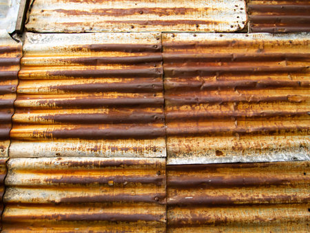 Rusty Corrugated metal texture or Galvanized iron steel background