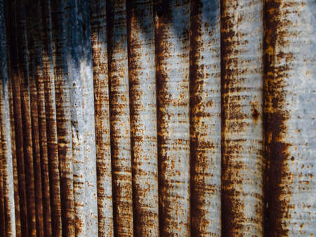 Rusty Corrugated metal texture or Galvanized iron steel backgroundの写真素材
