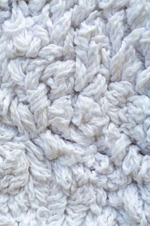 White twine carpet texture background, Close up & Macro shot, Living room and bathroom conceptの写真素材