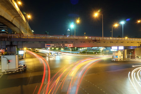 Night view from Heart of Bangkokの写真素材