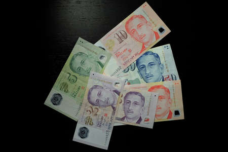 Singapore Dollar Bank Noteの写真素材