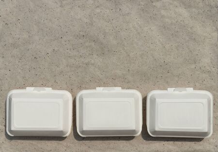 Prepared diet lunches in papet lunch boxes conceptの写真素材