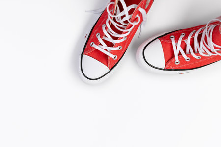 Template with summer footwear over white backgroundの写真素材