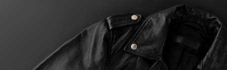 Monochrome minimal template with jacket. Black friday shopping saleの写真素材