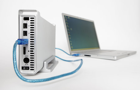 External hard drive connected 