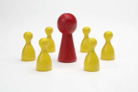 Board game pieces - symbol for leadership の写真素材