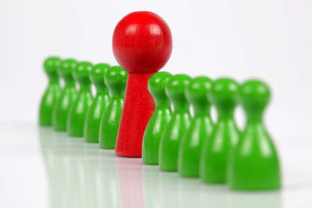 Board game pieces - symbol for leadership の写真素材