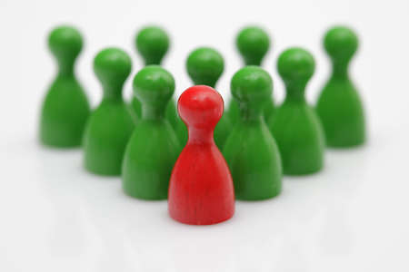 Board game pieces - symbol for leadership の写真素材