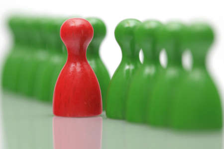 Board game pieces - symbol for leadership の写真素材