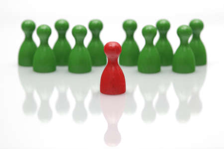 Board game pieces - symbol for leadership の写真素材