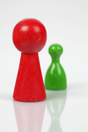 Board game pieces - symbol for leadership の写真素材