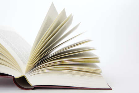 Open book on white background の写真素材