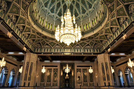 Oman- Artistic place of the Sultan Qaboos Grand Mosqueの写真素材