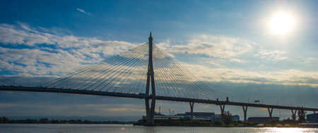 bridge and sky backgroundの写真素材
