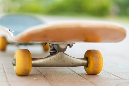 Skate Board Fall on the Garden Floor