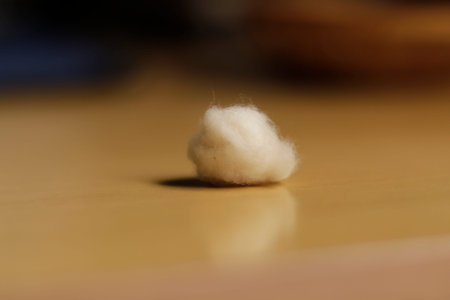 cotton swabs isolated on brown table