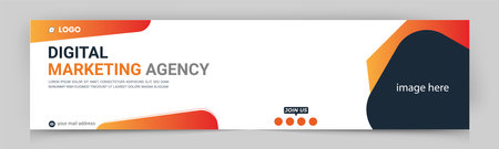 digital marketing social media cover banner web banner template design.
corporate business ads for social media cover.のイラスト素材
