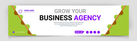 digital marketing social media cover banner web banner template design.
corporate business ads for social media cover.のイラスト素材