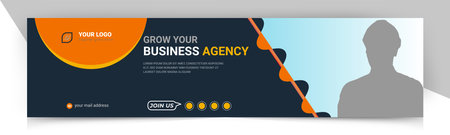 digital marketing social media cover banner web banner template design.
corporate business ads for social media cover.のイラスト素材