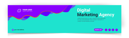 digital marketing social media cover banner web banner template design.
corporate business ads for social media cover.のイラスト素材