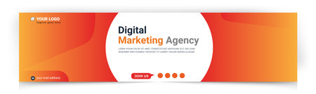 digital marketing social media cover banner web banner template design.
corporate business ads for social media cover.のイラスト素材