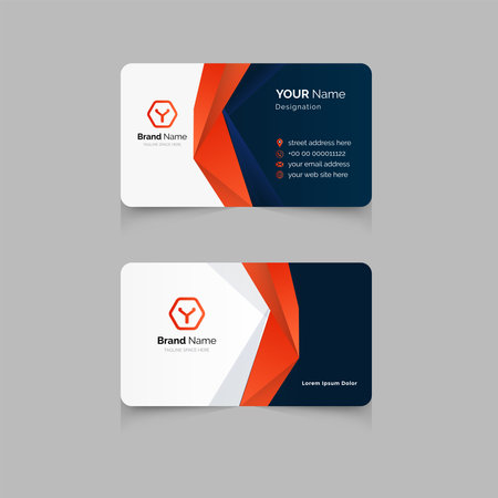 creative modern professional business card design.
corporate minimal business template design.のイラスト素材