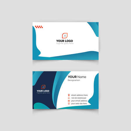 creative modern professional business card design.
corporate minimal business template design.のイラスト素材