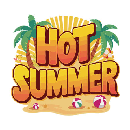 Hot summer design over white background, vector illustration eps10.のイラスト素材