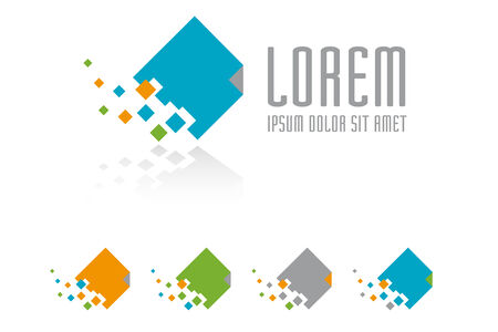 Dissolving document logo design templateのイラスト素材