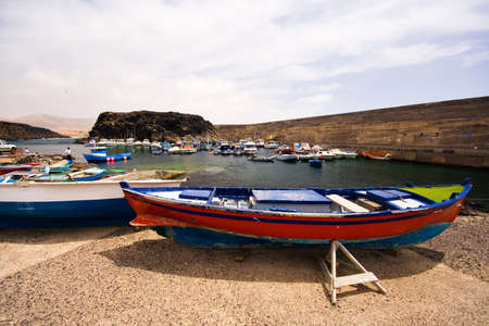 isherboats at the harbor of Cotilloの写真素材