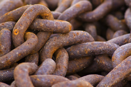 Rusty chains background