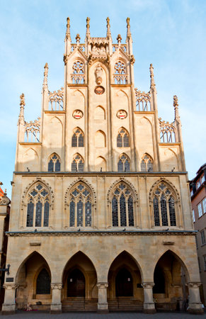 facade of old town hall at Munsterのeditorial素材
