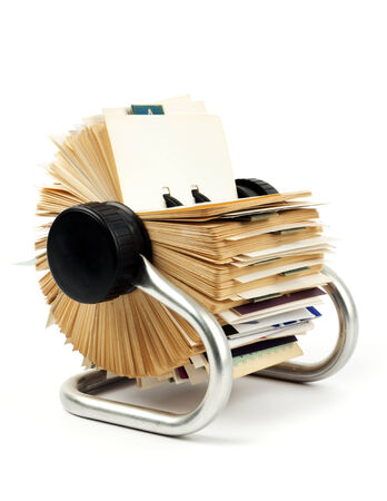 traditional rotary card fileの写真素材