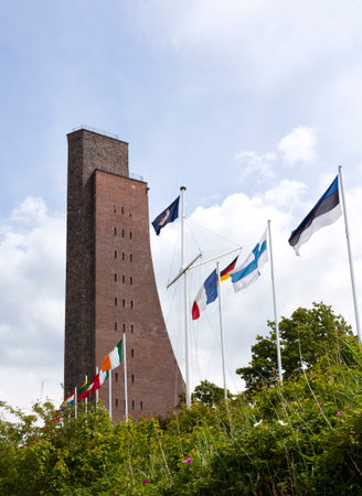 Naval Memorial building at Laboe, Baltic Seaのeditorial素材