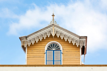 Detail of a typical house at Sao Miguel, Azoresの写真素材