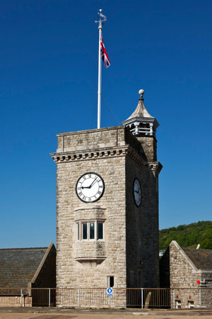 Clocktower at the harbor of Dover, Kent, England