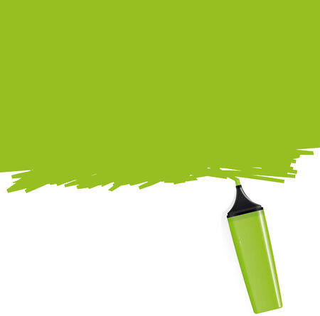 Green highlighter coloring the background  vector illustrationのイラスト素材
