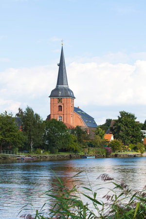 Baroque church Saint Peter at Osten on the Oste river