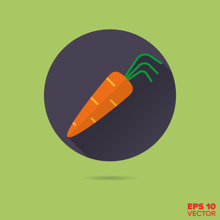 fresh carrot flat design vector iconのイラスト素材