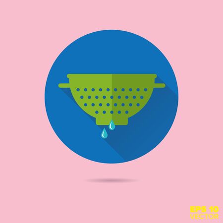 colander flat design vector iconのイラスト素材