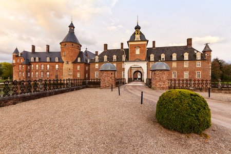 18th century moated castle Anholt, Isselburg, North Rhine-Westphaliaのeditorial素材