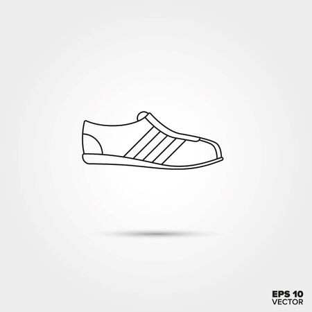 Sports Shoe Line Icon Vectorのイラスト素材