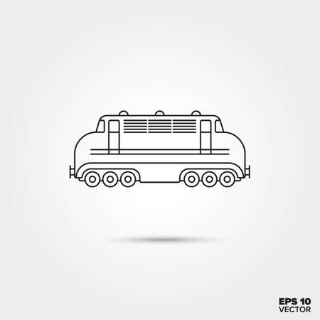 Railway locomotive Line Icon Vectorのイラスト素材