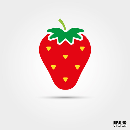 strawberry fruit vector iconのイラスト素材